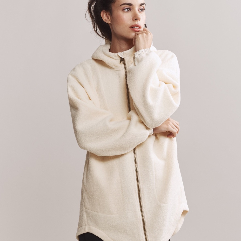 Rhone Aloft Fleece Full Zip in Cream